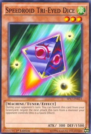 Image of Speedroid Tri-Eyed Dice (Starfoil) (SP17-EN023) - Star Pack - Battle Royal 1st Edition