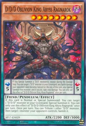 Image of D/D/D Oblivion King Abyss Ragnarok (Starfoil) (SP17-EN029) - Star Pack - Battle Royal 1st Edition