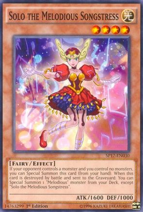 Image of Solo the Melodious Songstress (Starfoil) (SP17-EN030) - Star Pack - Battle Royal 1st Edition