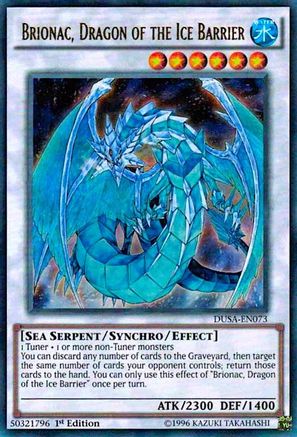 Image of Brionac, Dragon of the Ice Barrier (DUSA-EN073) - Duelist Saga 1st Edition