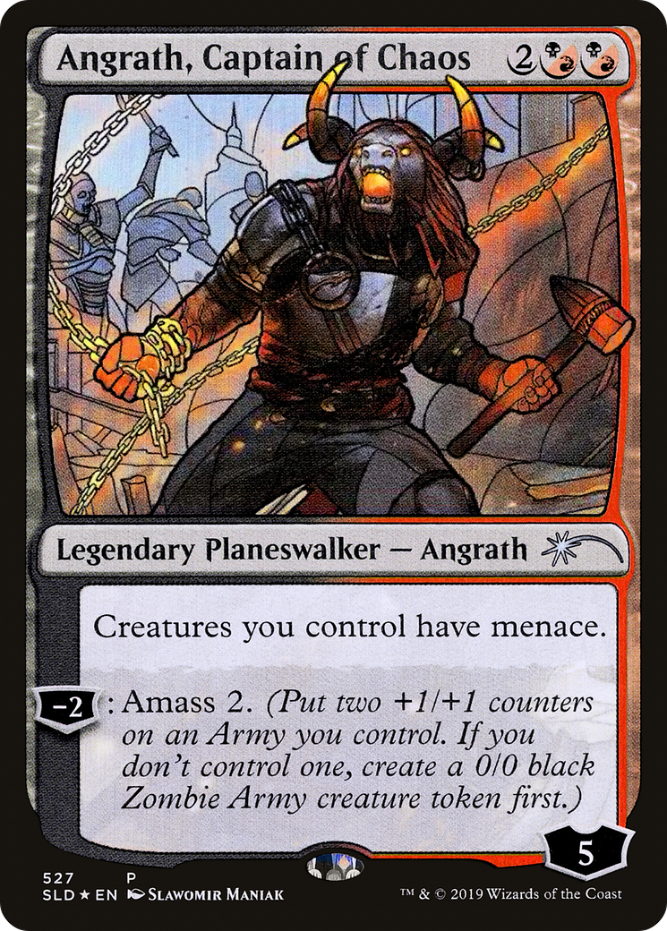 Image of Angrath, Captain of Chaos (Stained Glass) (SLD-527) - Secret Lair Drop Foil