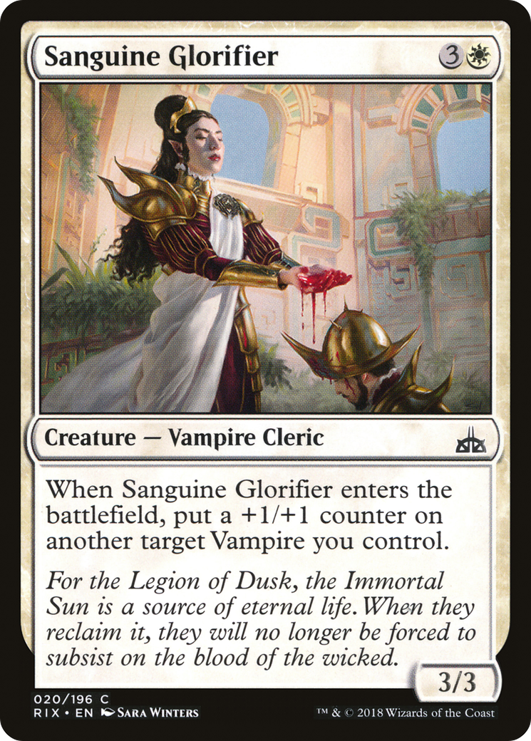Image of Sanguine Glorifier (RIX-020) - Rivals of Ixalan Foil