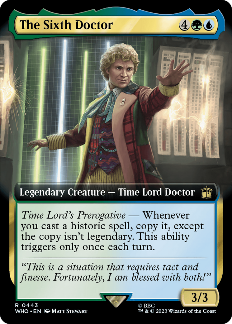 Image of The Sixth Doctor (Extended Art) (WHO-443) - Doctor Who: (Extended Art)