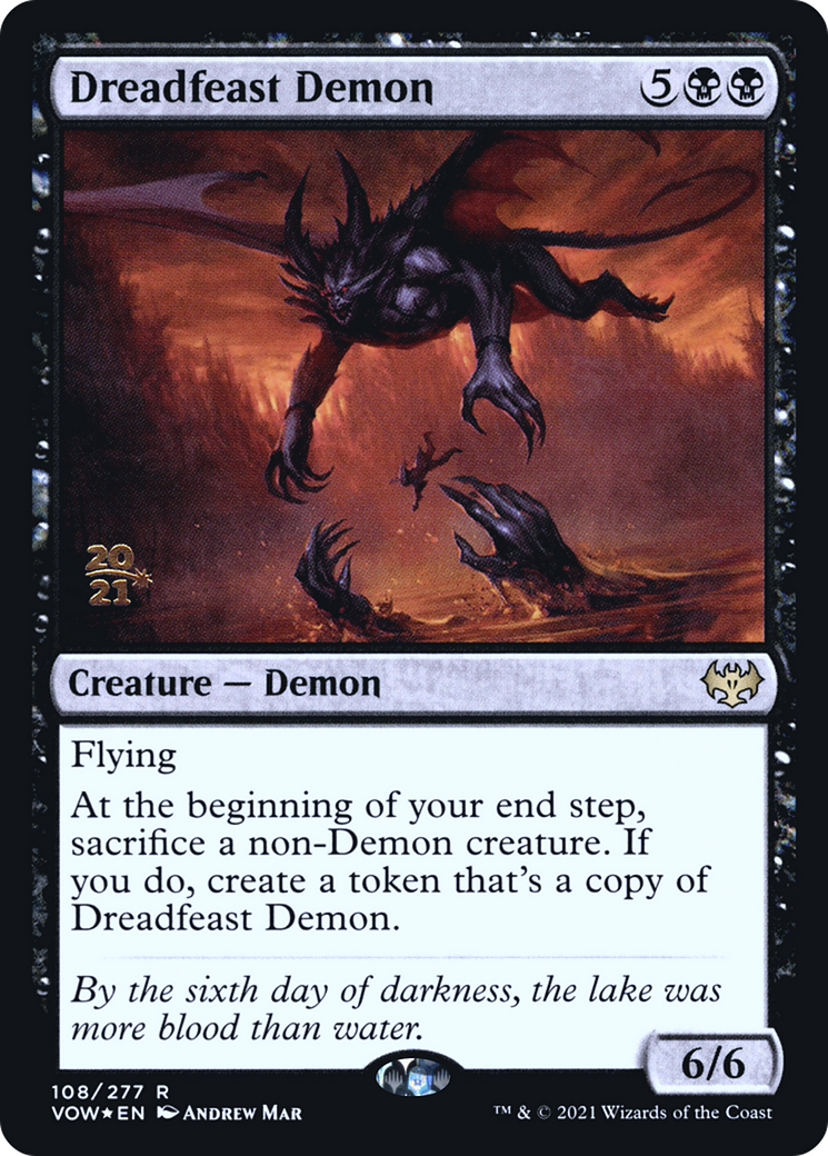 Image of Dreadfeast Demon (PRE-108) - Innistrad: Crimson Vow Promos Foil