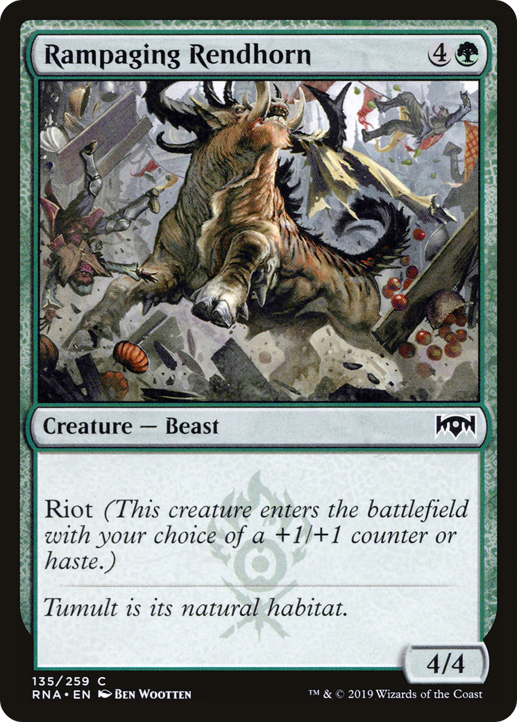 Image of Rampaging Rendhorn (RNA-135) - Ravnica Allegiance