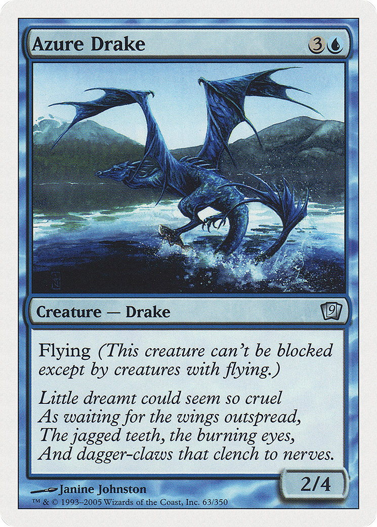Image of Azure Drake (9ED-063) - 9th Edition Foil