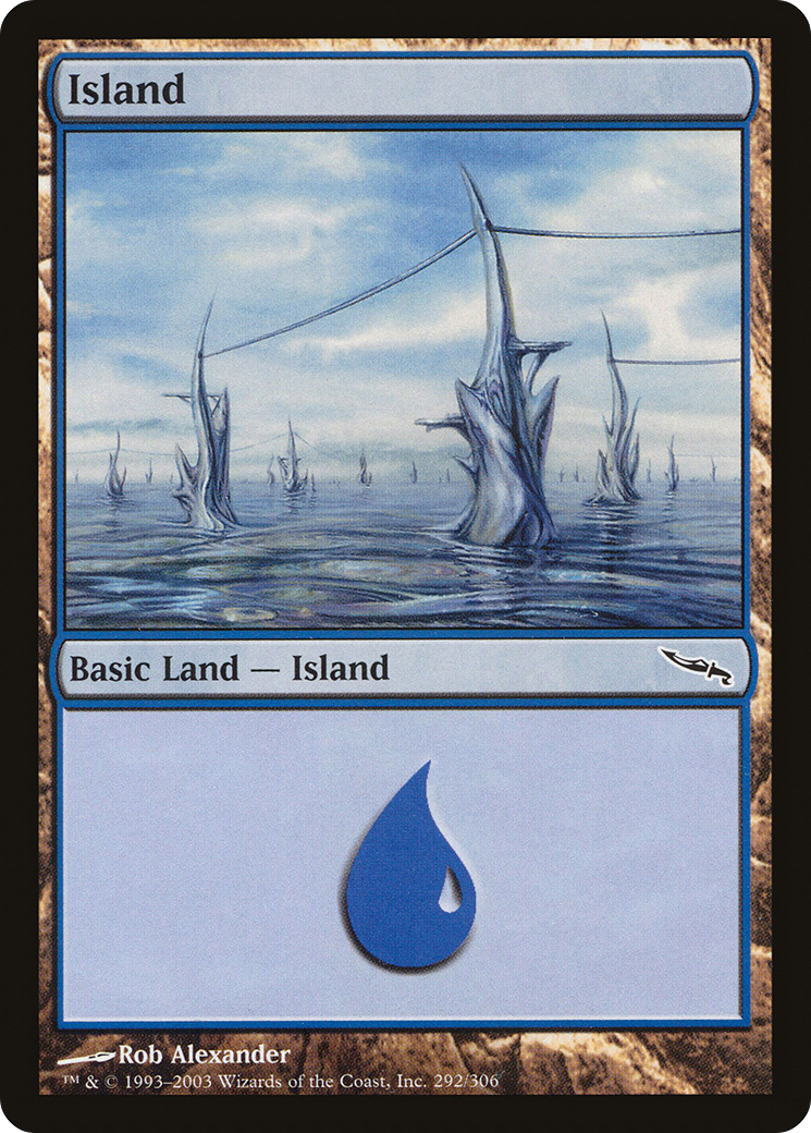 Image of Island (292) (MRD-292) - Mirrodin Foil