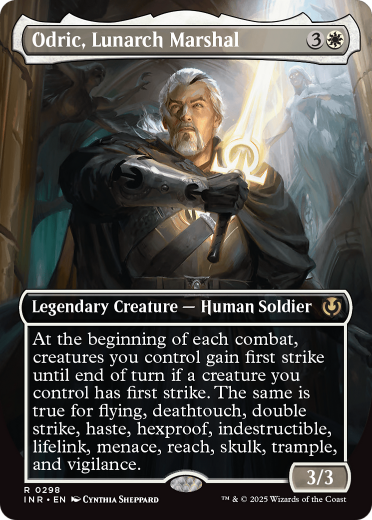 Image of Odric, Lunarch Marshal (Borderless) (INR-298) - Innistrad Remastered (Borderless) Foil