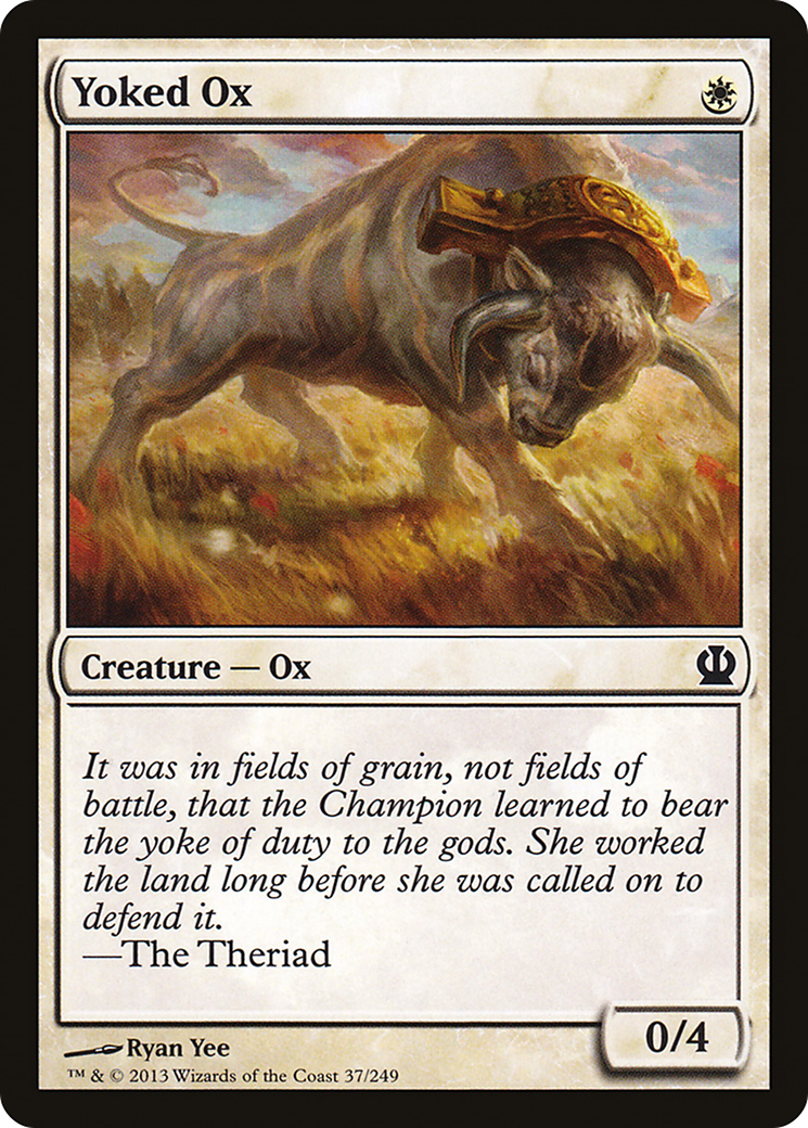 Image of Yoked Ox (THS-037) - Theros Foil