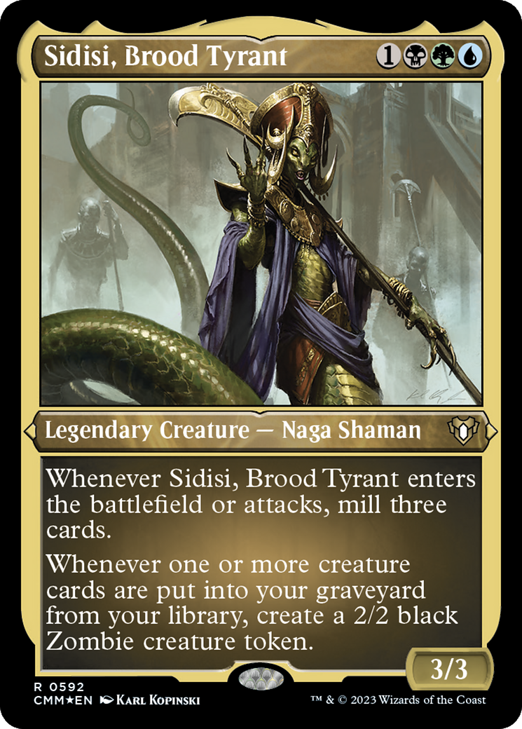 Image of Sidisi, Brood Tyrant (CMM-592) - Commander Masters Etched Foil
