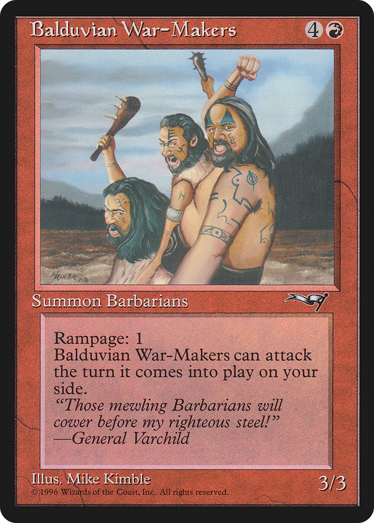 Image of Balduvian War-Makers (Gen. Varchild Flavor) (ALL-098) - Alliances