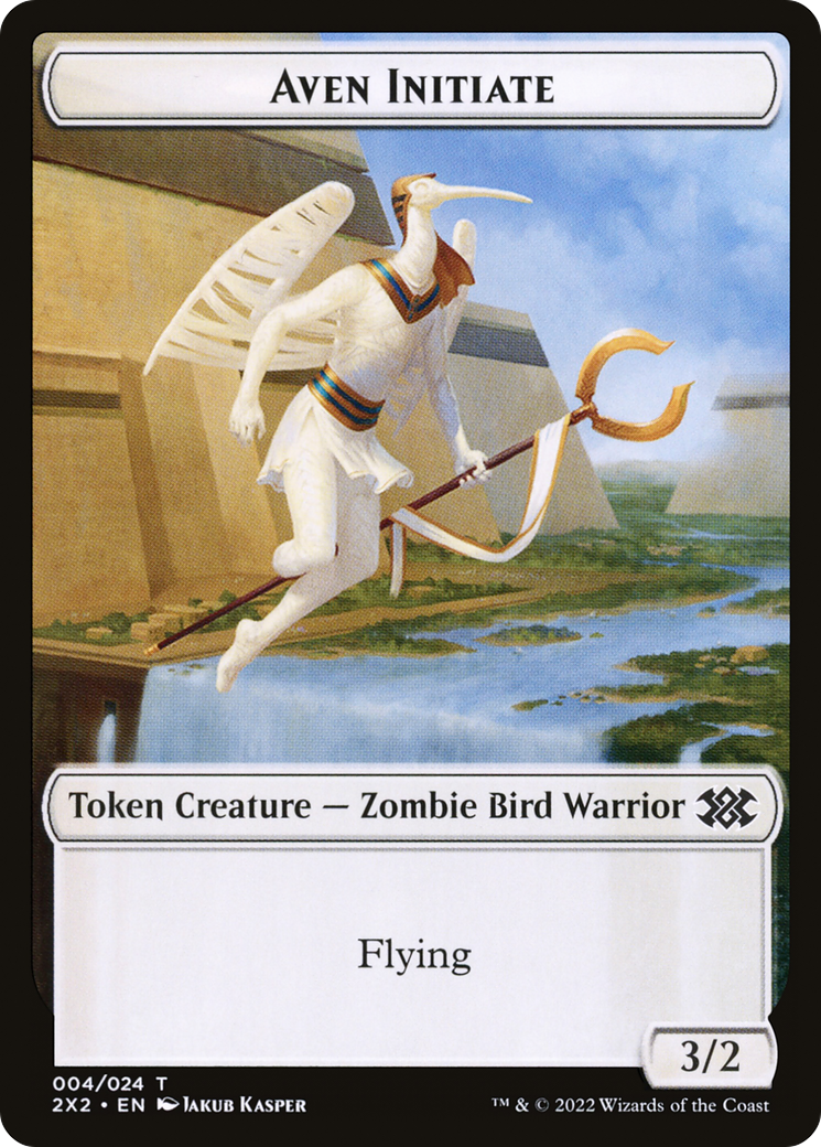 Image of Aven Initiate (T2X2-004) - Double Masters 2022 Tokens Foil