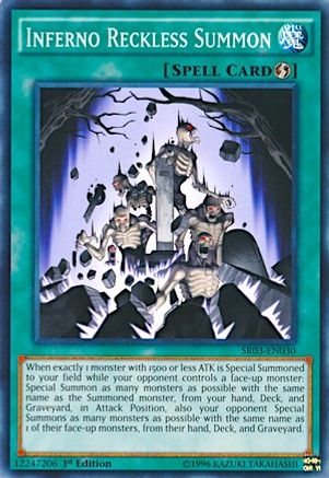 Image of Inferno Reckless Summon (SR03-EN030) - Structure Deck: Machine Reactor 1st Edition