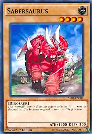Image of Sabersaurus (SR04-EN004) - Structure Deck: Dinosmasher's Fury 1st Edition