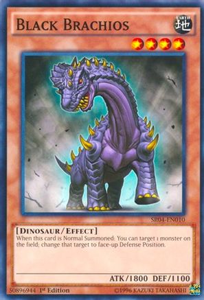 Image of Black Brachios (SR04-EN010) - Structure Deck: Dinosmasher's Fury 1st Edition