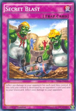 Image of Secret Blast (SR04-EN038) - Structure Deck: Dinosmasher's Fury 1st Edition