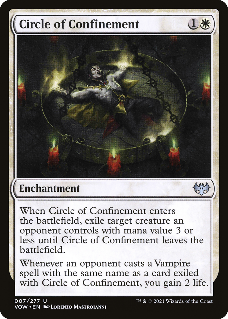 Image of Circle of Confinement (VOW-007) - Innistrad: Crimson Vow Foil