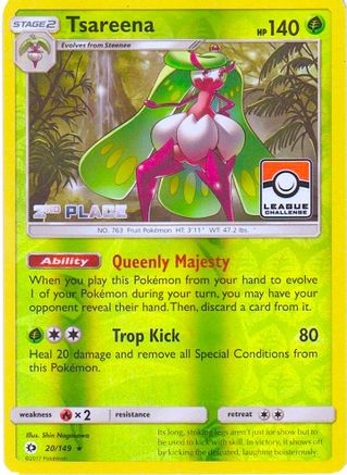 Image of Tsareena 020/149  - Reverse Holofoil League & Championship Cards - Promo