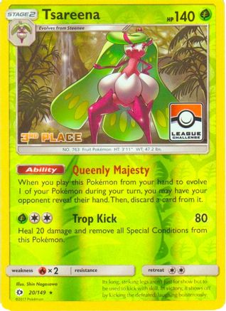 Image of Tsareena 020/149  - Reverse Holofoil League & Championship Cards - Promo