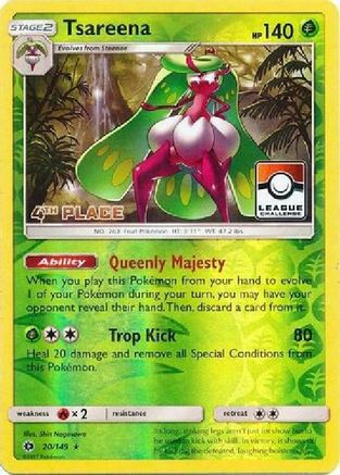 Image of Tsareena 020/149  - Reverse Holofoil League & Championship Cards - Promo