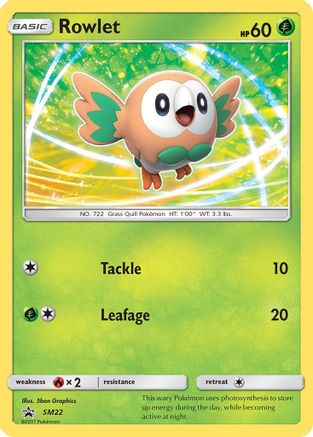 Image of Rowlet SM22  - Holofoil SM Promos - Promo