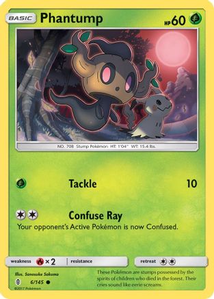 Image of Phantump 006/145  - Reverse Holofoil SM  Guardians Rising - Common