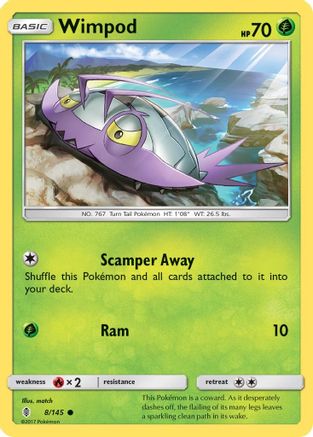 Image of Wimpod 008/145  - Reverse Holofoil SM  Guardians Rising - Common