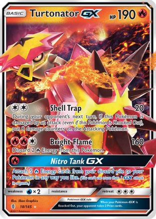 Image of Turtonator GX 018/145  - Holofoil SM  Guardians Rising - Ultra Rare
