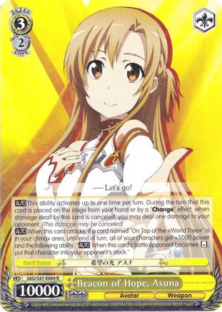 Image of Beacon of Hope, Asuna (SAO/S47-E004 R) - Sword Art Online Re: Edit