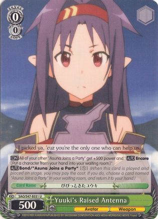 Image of Yuuki's Raised Antenna (SAO/S47-E031 U) - Sword Art Online Re: Edit