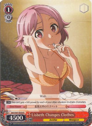 Image of Lisbeth Changes Clothes (SAO/S47-E054 R) - Sword Art Online Re: Edit