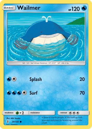 Image of Wailmer 029/145  SM  Guardians Rising - Common