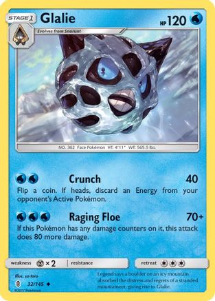 Image of Glalie 032  - Reverse Holofoil SM  Guardians Rising - Uncommon