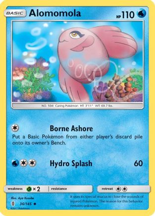 Image of Alomomola 036  - Reverse Holofoil SM  Guardians Rising - Uncommon