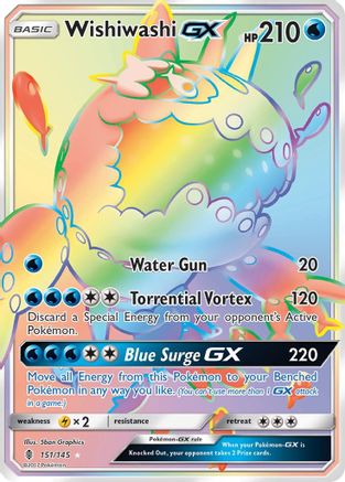 Image of Wishiwashi GX (Secret) 151  - Holofoil SM  Guardians Rising - Secret Rare