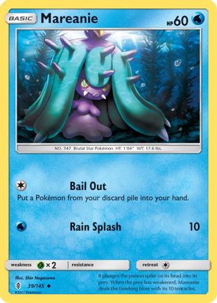 Image of Mareanie 039  - Reverse Holofoil SM  Guardians Rising - Uncommon