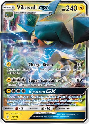Image of Vikavolt GX 045/145  - Holofoil SM  Guardians Rising - Ultra Rare
