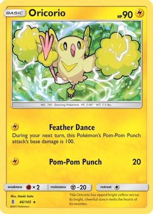 Image of Oricorio (46) 046  - Reverse Holofoil SM  Guardians Rising - Rare