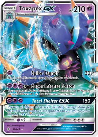 Image of Toxapex GX 057/145  - Holofoil SM  Guardians Rising - Ultra Rare