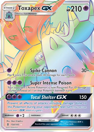 Image of Toxapex GX (Secret) 154  - Holofoil SM  Guardians Rising - Secret Rare