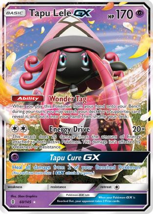 Image of Tapu Lele GX 060/145  - Holofoil SM  Guardians Rising - Ultra Rare