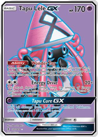 Image of Tapu Lele GX (Full Art) 137/145  - Holofoil SM  Guardians Rising - Ultra Rare