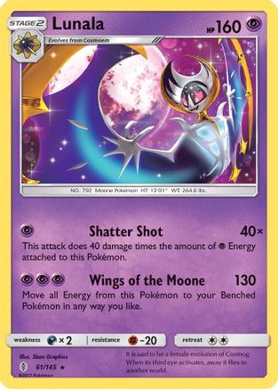 Image of Lunala 061/145  SM  Guardians Rising - Rare