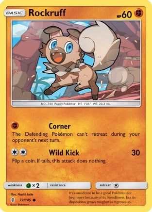 Image of Rockruff 073/145  SM  Guardians Rising - Common
