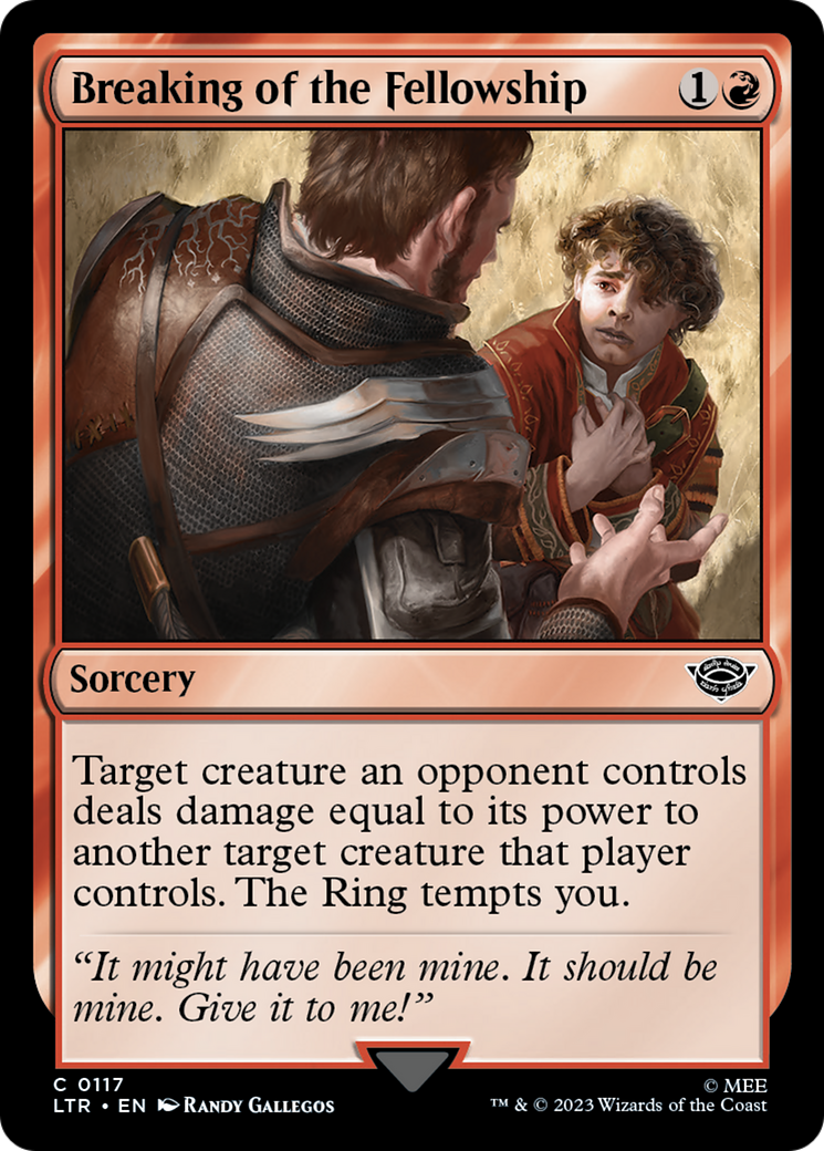 Image of Breaking of the Fellowship (LTR-117) - The Lord of the Rings: Tales of Middle-earth Foil