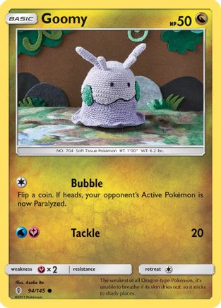 Image of Goomy 094/145  - Reverse Holofoil SM  Guardians Rising - Common