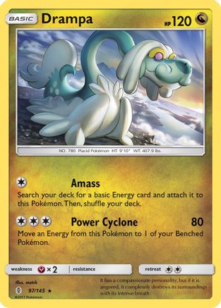 Image of Drampa 097/145  - Reverse Holofoil SM  Guardians Rising - Holo Rare