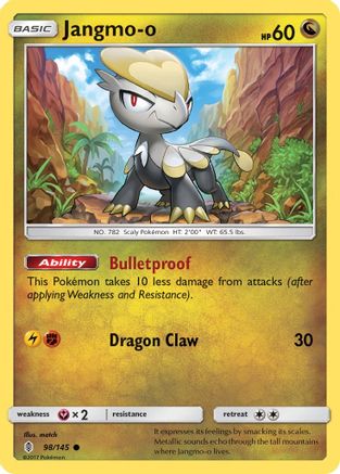 Image of Jangmo-o 098/145  - Reverse Holofoil SM  Guardians Rising - Common