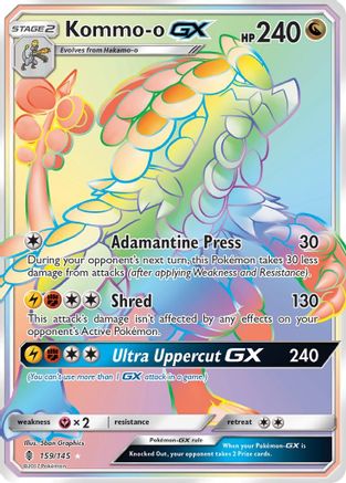 Image of Kommo-o GX (Secret) 159  - Holofoil SM  Guardians Rising - Secret Rare