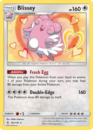 Image of Blissey 102/145  - Holofoil SM  Guardians Rising - Holo Rare